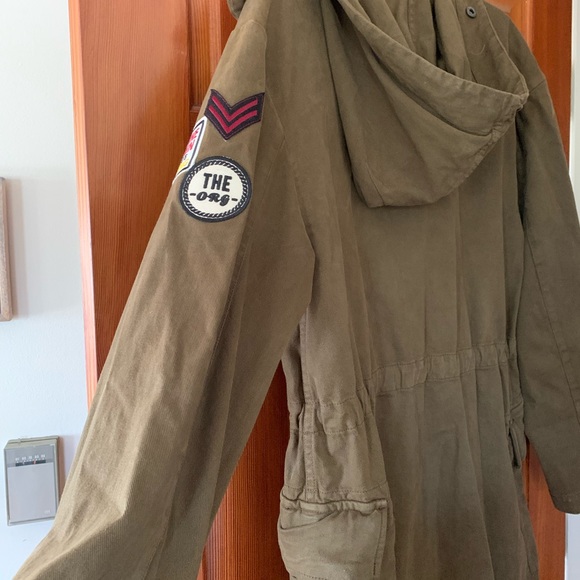 Zara military khaki coat - size XS (more like Med) - Picture 6 of 10